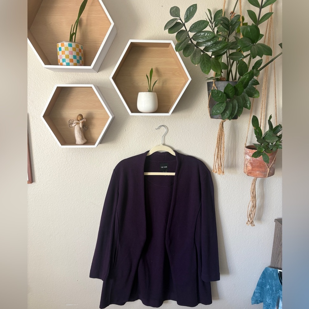 NIC+ZOE Rich Purple Cardigan